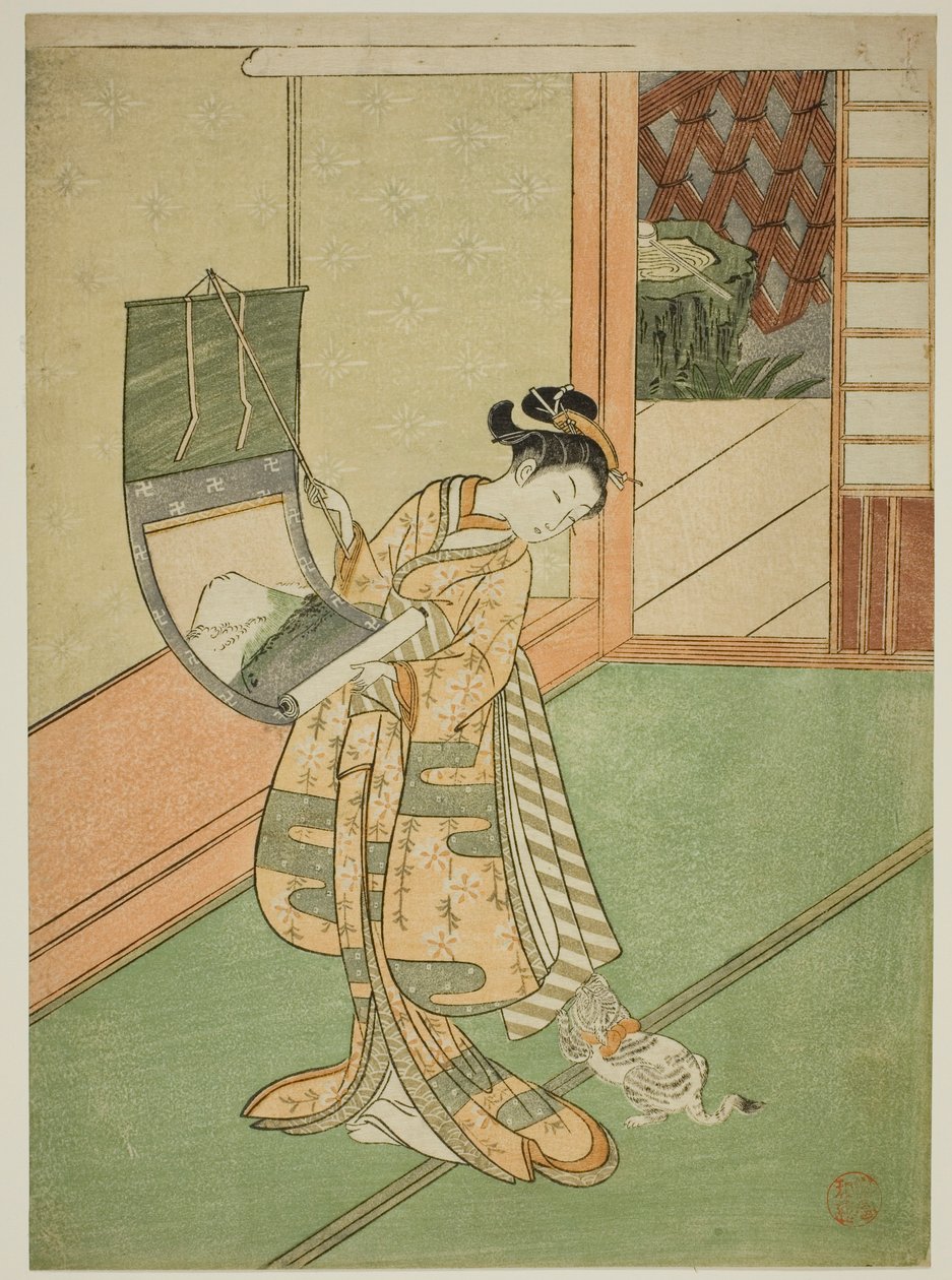 挂画（模仿三公主） 作者 铃木春信