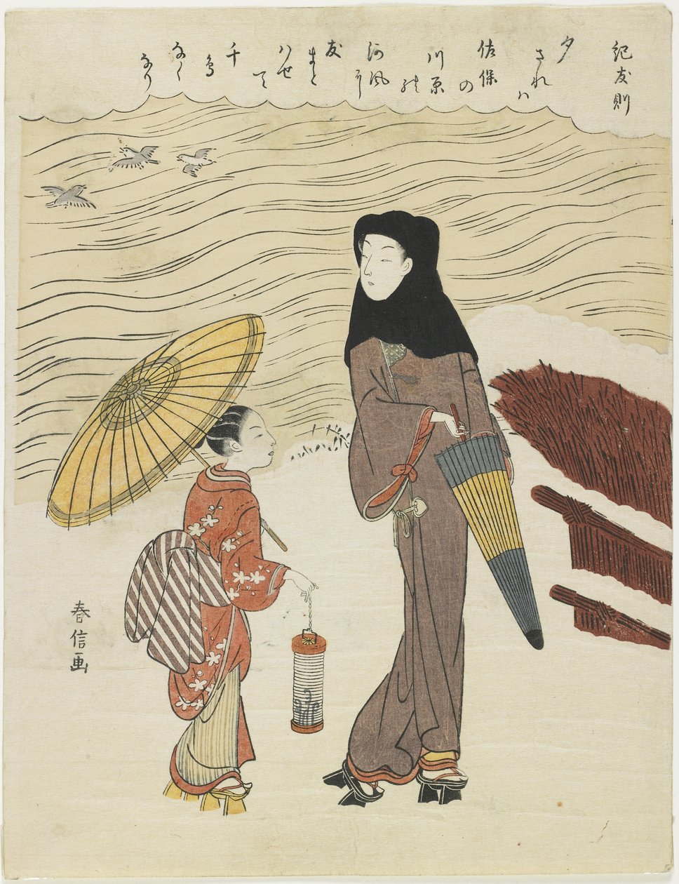 Ki no Tomonori，c.1767 作者 铃木春信