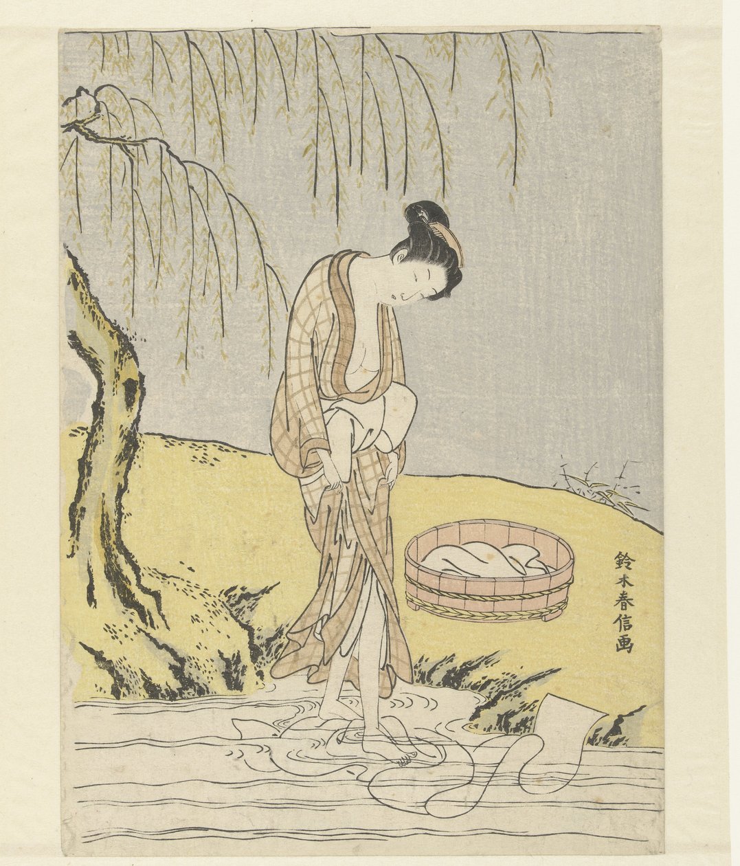 洗布女工 作者 铃木春信