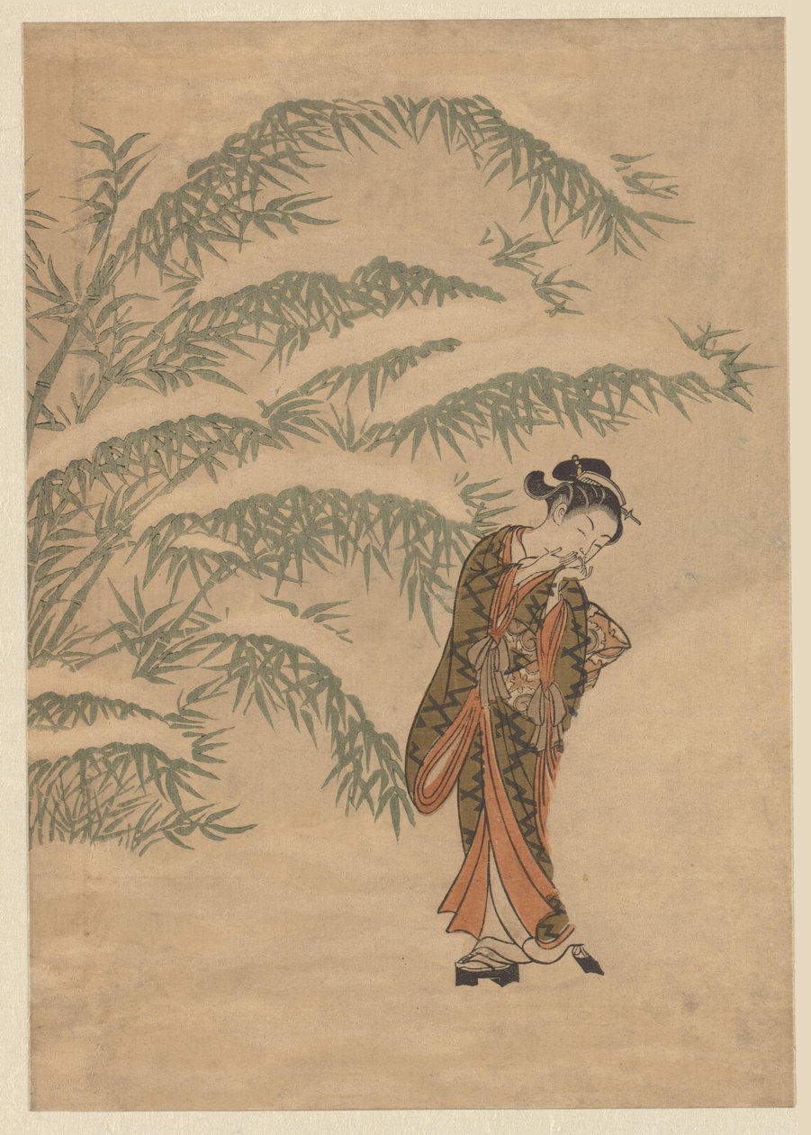 女孩和雪球 作者 铃木春信