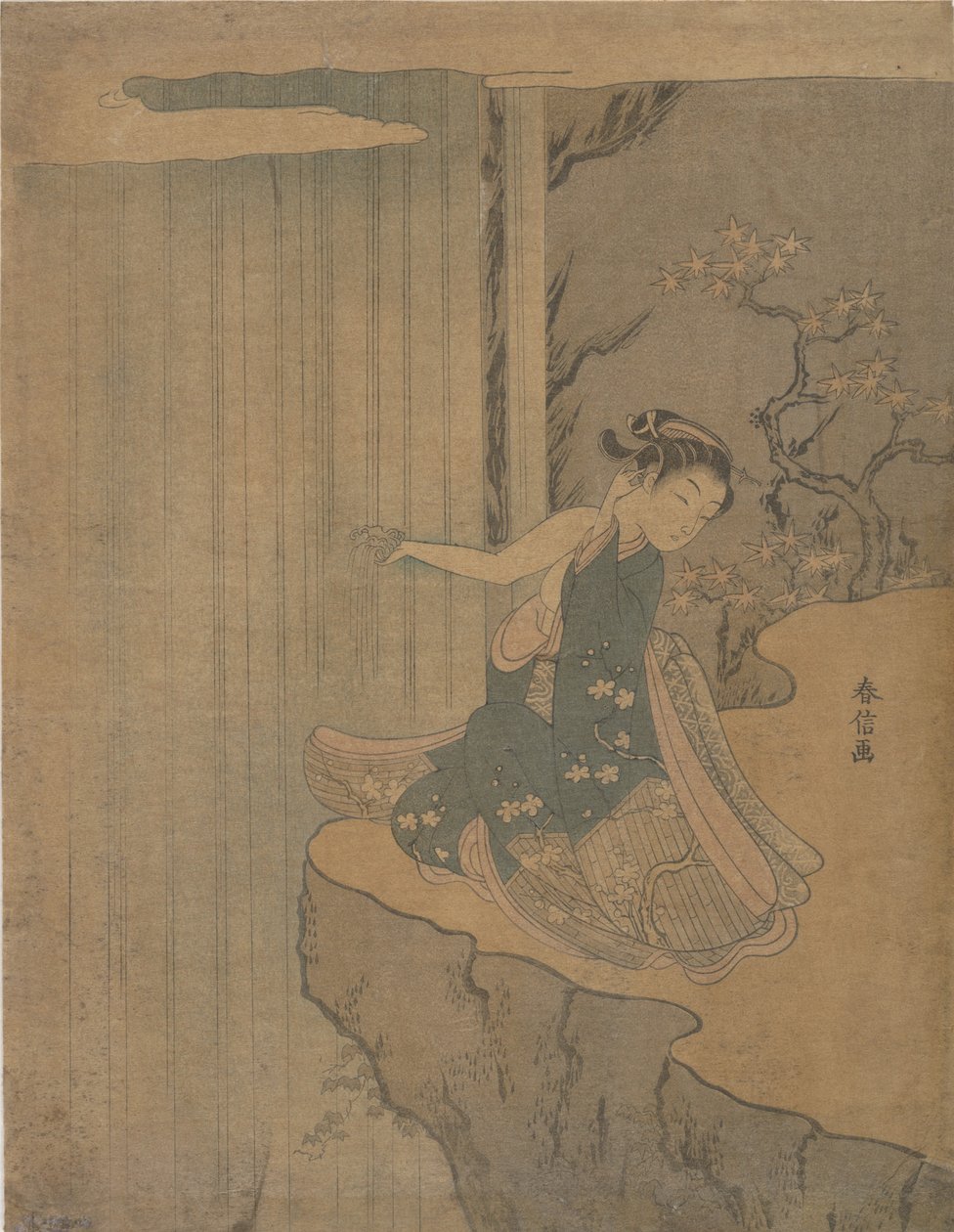 对《京玉和索福的传说》的模仿，1764-72。 作者 铃木春信