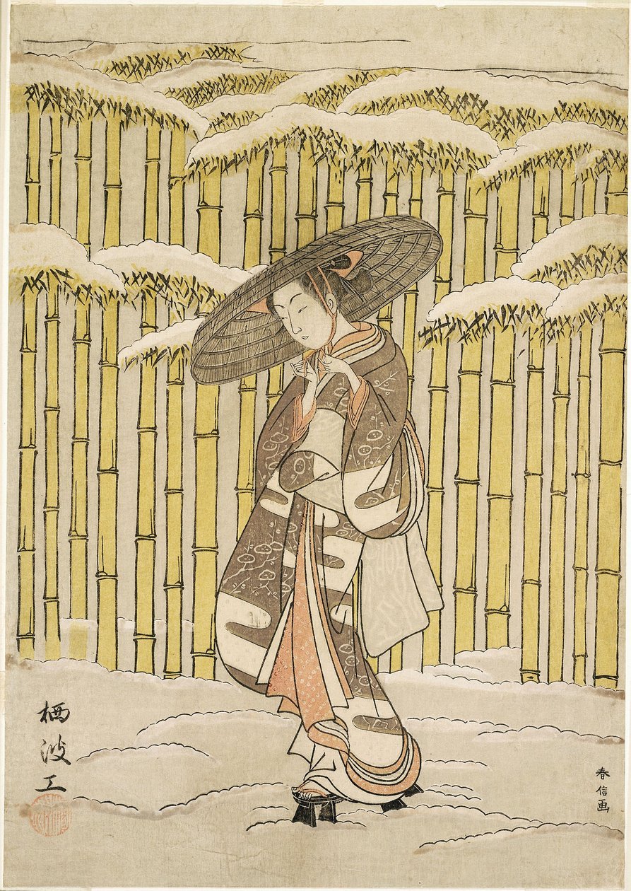 路过竹林 作者 铃木春信