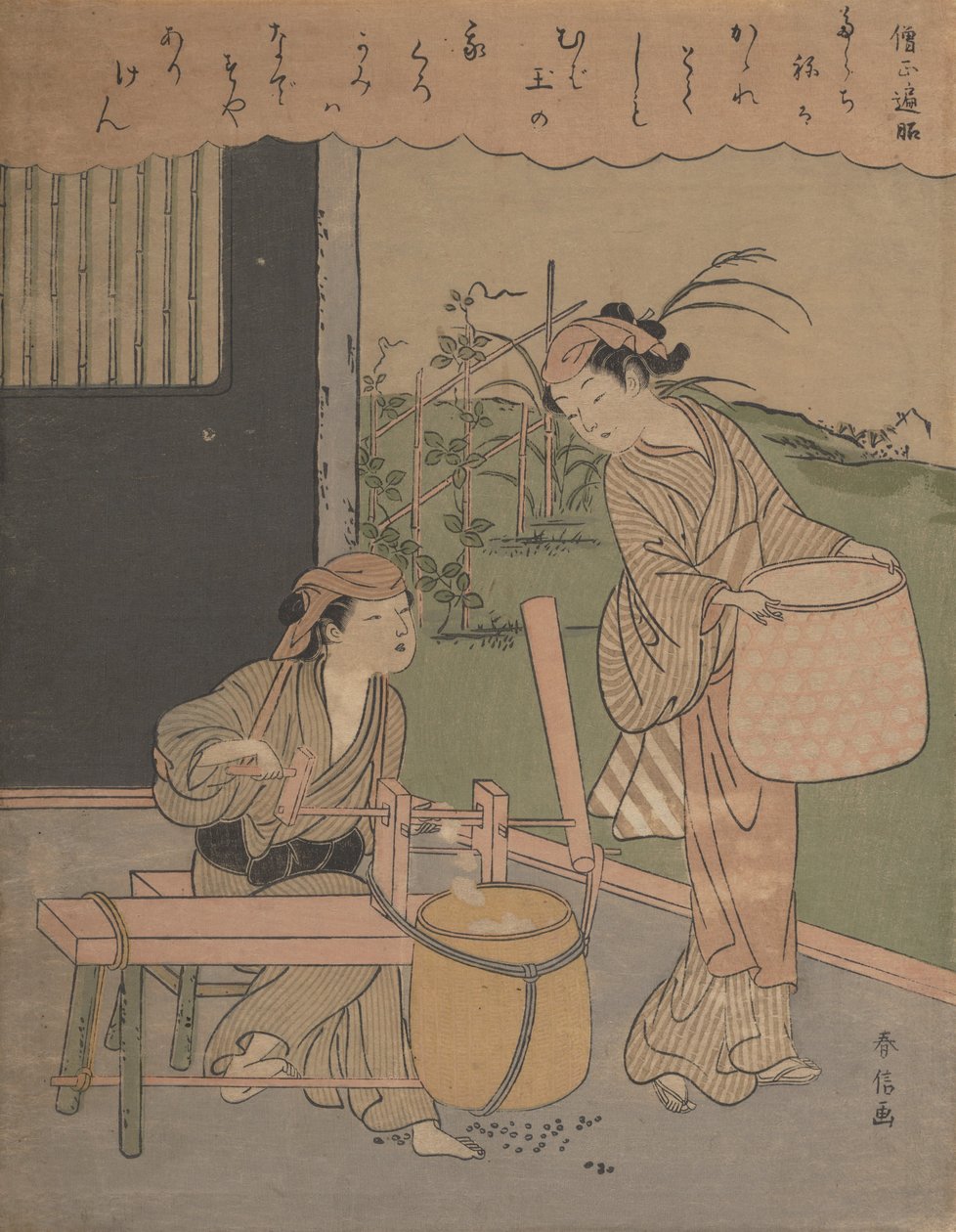 Henjo Sojo的诗，约1766年，约1766年。 作者 铃木春信