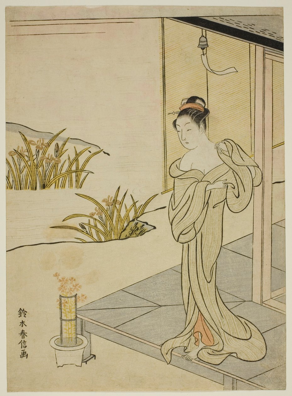 夏天》，选自 "四季花卉新版本（新番风流志之花）"系列 作者 铃木春信