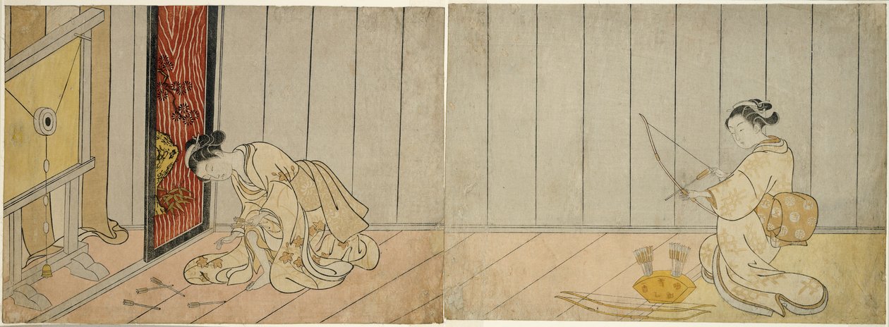 射箭画廊，1765年 作者 铃木春信