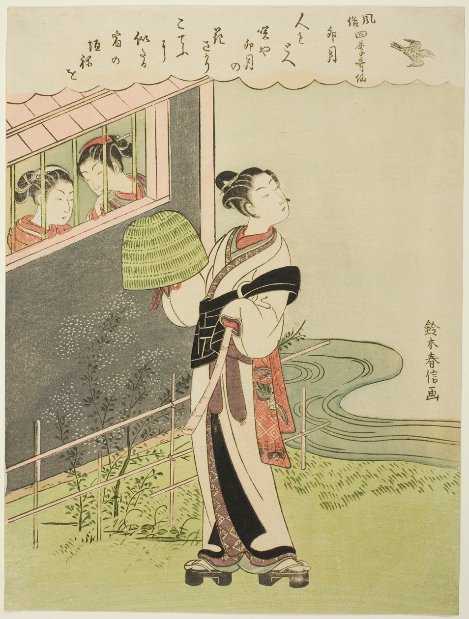 四月》（卯月），选自 "不朽诗人四季通俗演绎（富国诗选）"系列 作者 铃木春信