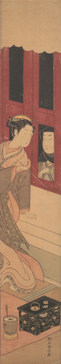 外面的人》，约1770年，约1770年。 作者 铃木春信