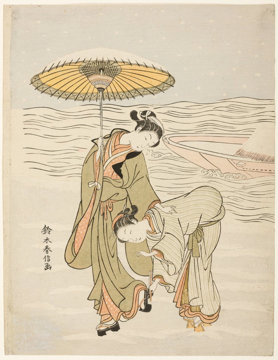 积雪的格塔 作者 铃木春信