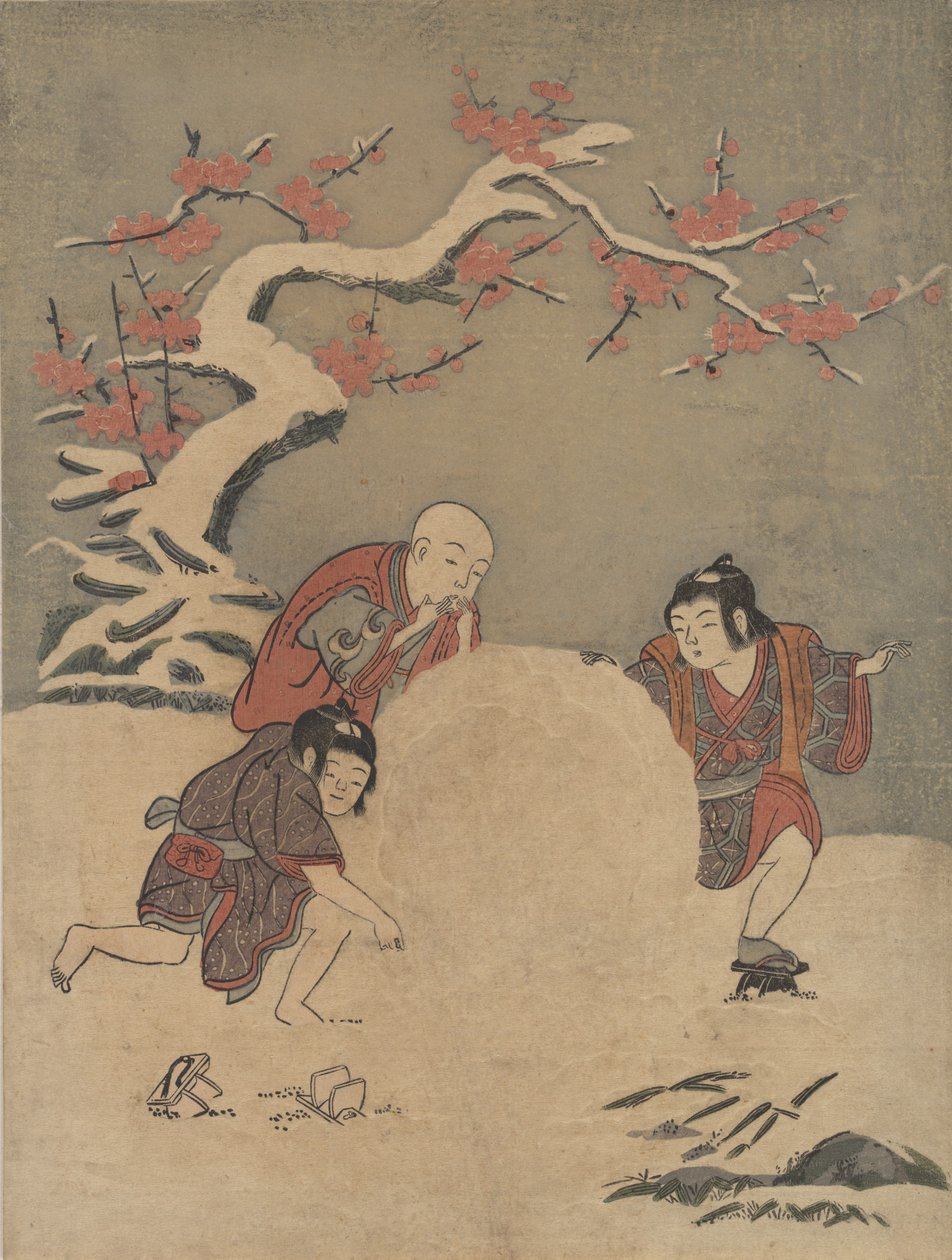 The Snow Ball, 1770., 1770. 作者 铃木春信