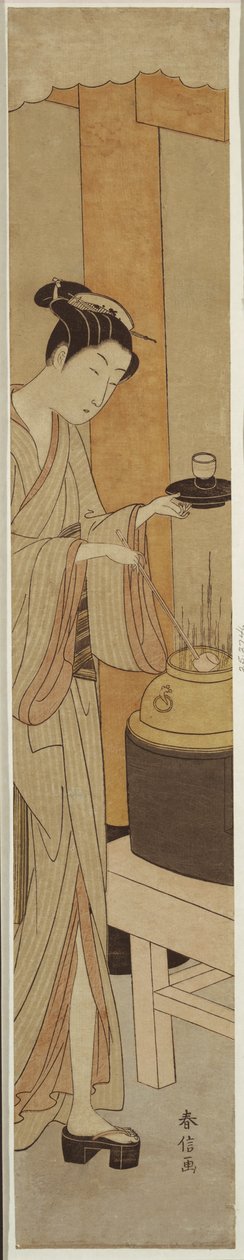 嘉木屋茶馆的女服务员 Osen 作者 铃木春信