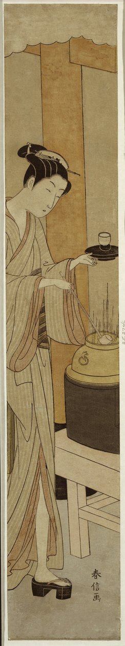 Kagiya茶馆的女服务生Osen，约1769-70年 作者 铃木春信