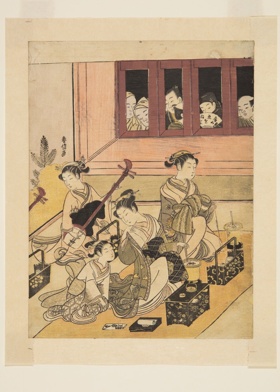 The Watchers and the Watched（彩色木版画） 作者 铃木春信
