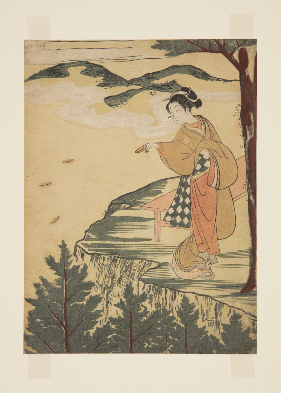 投掷黏土盘 作者 铃木春信