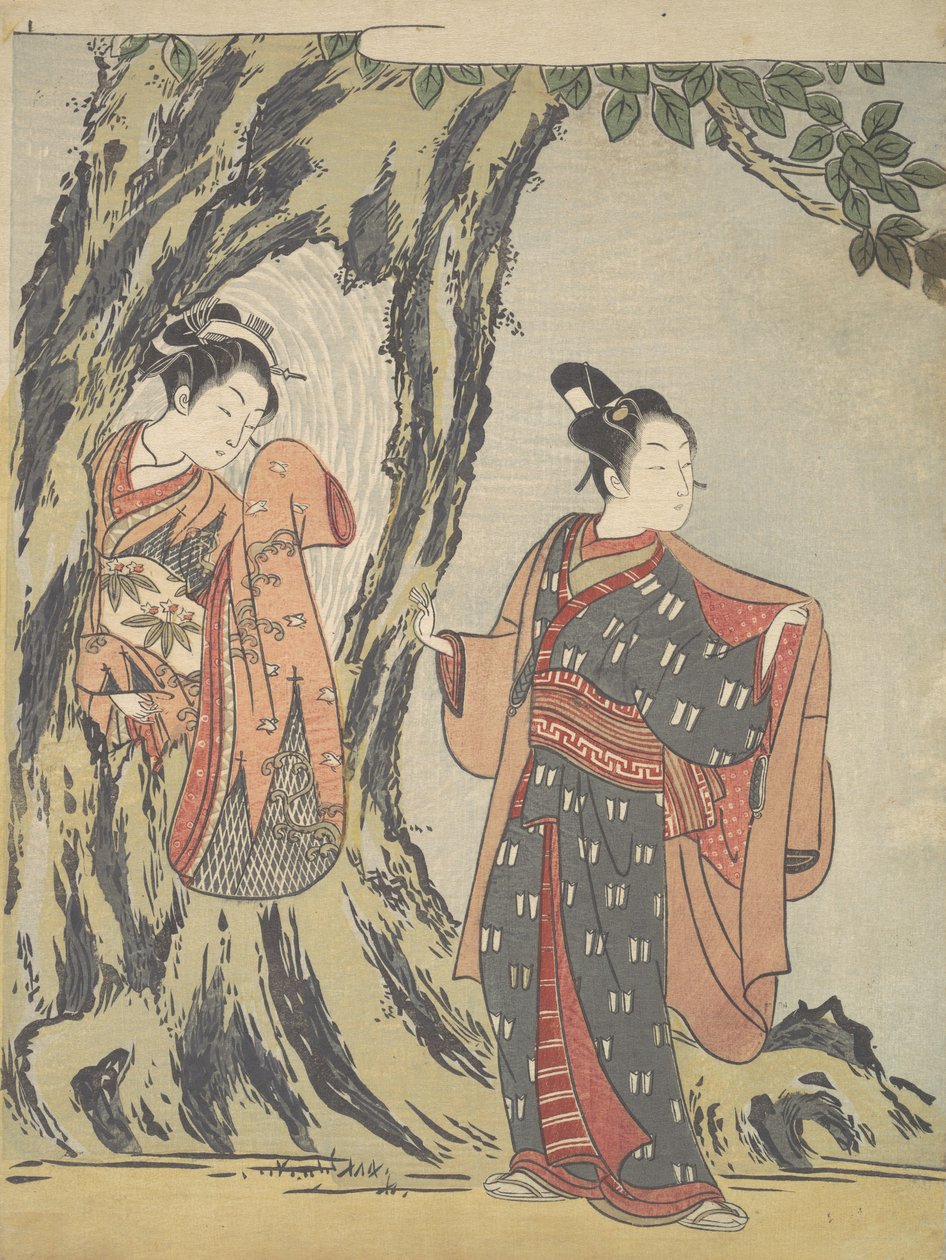 两个年轻人，1725-1770，1725-1770。 作者 铃木春信