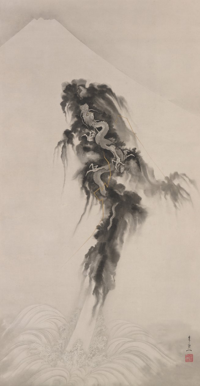 龙腾与富士山 作者 铃木纪津