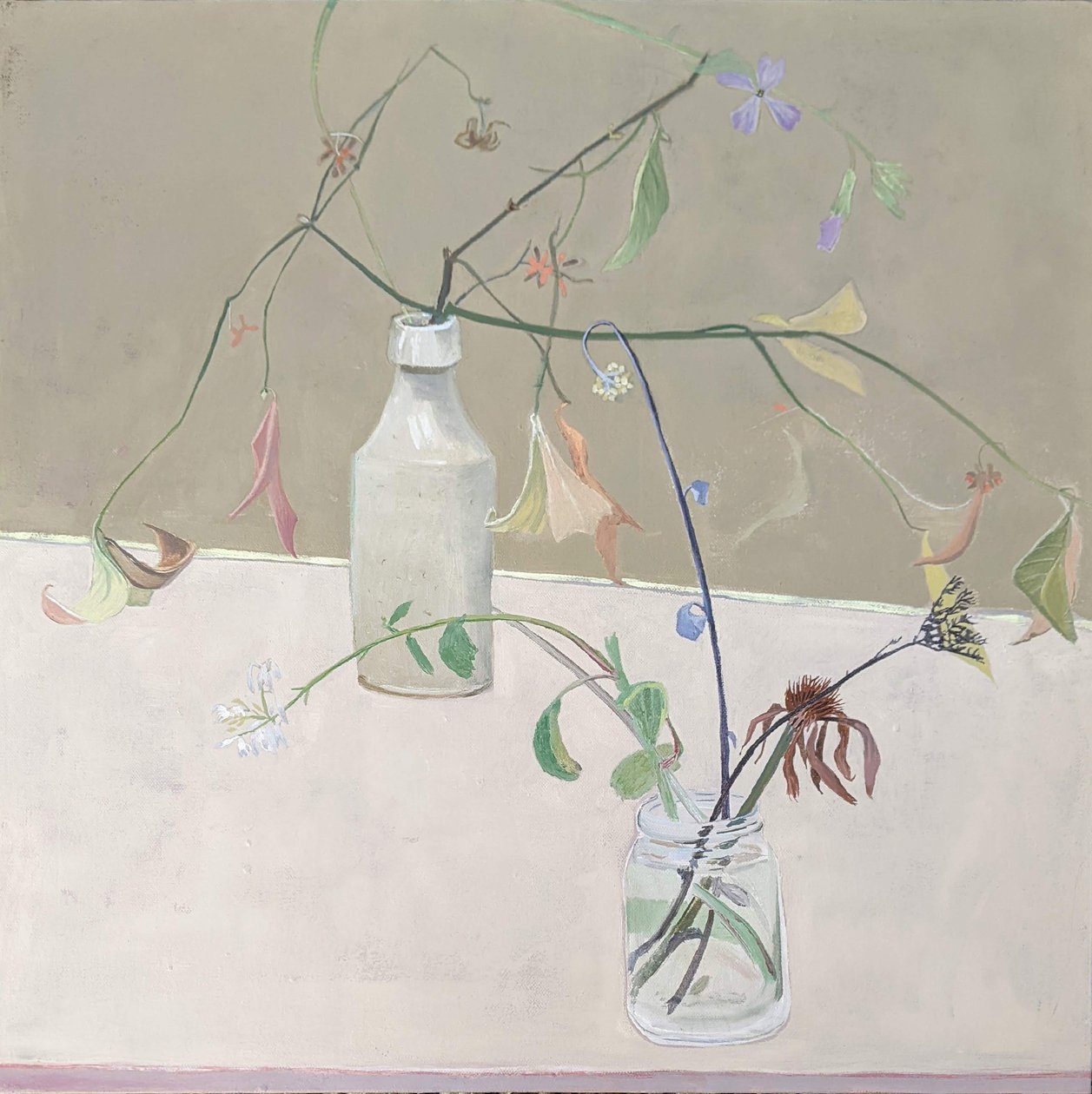 残留物，2022 年（亚麻布油画） 作者 