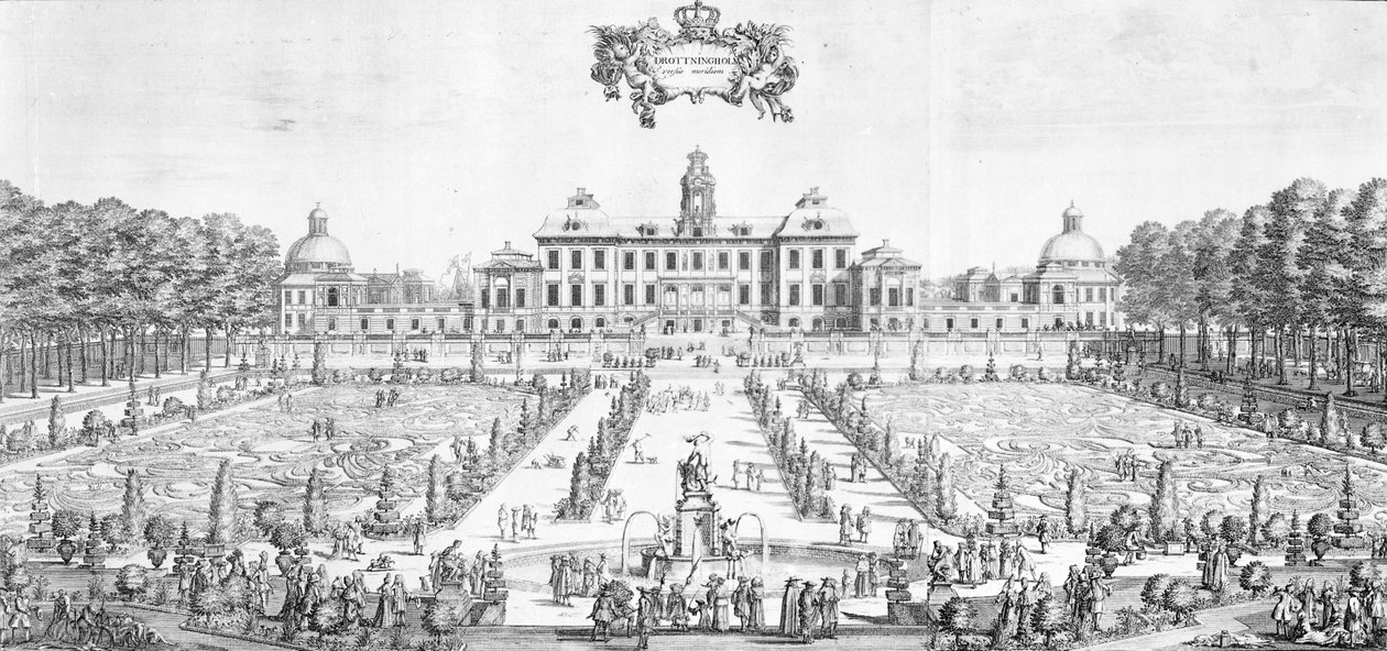 1692年Drottningholm宫殿的视图 作者 瑞典学校