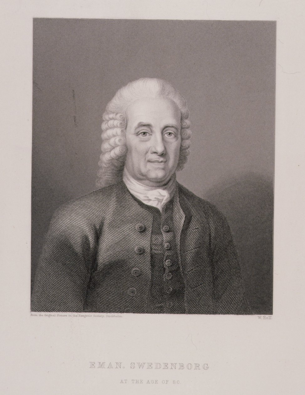 Emanuel Swedenborg（1688-1772），80岁，由世界宗教的W. Holl雕刻，由A. Fullarton＆Co。出版。 作者 瑞典学校
