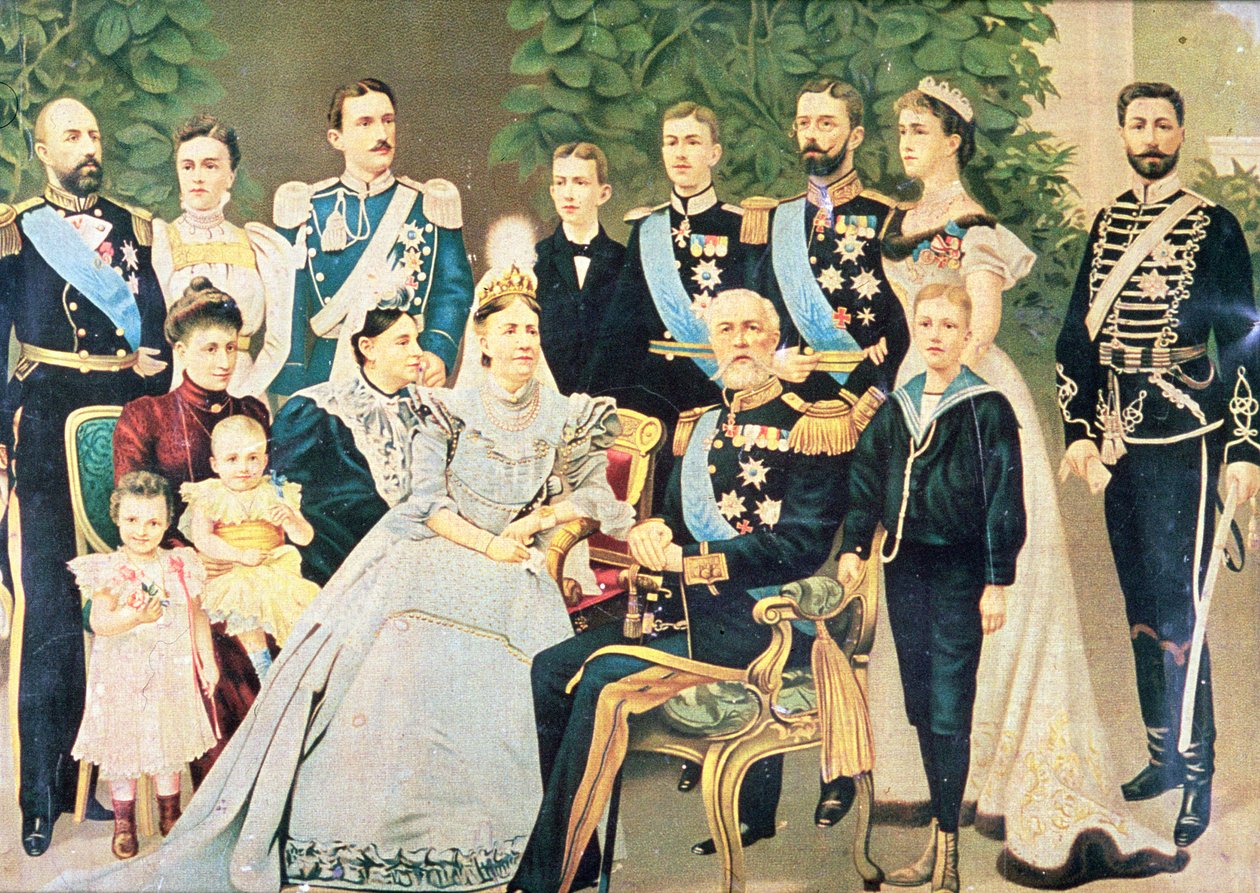 奥斯卡二世和他的家人，1890年 作者 瑞典学校