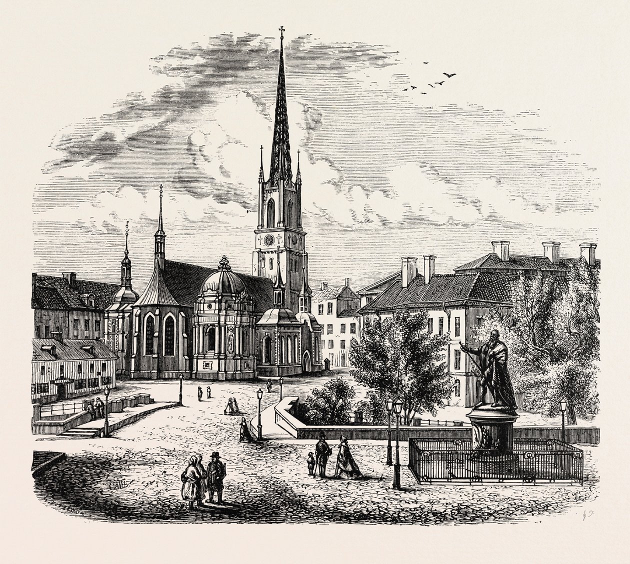 瑞典斯德哥尔摩 Riddarholmskyrka 的 Riddarholmen 教堂（雕刻） 作者 瑞典学校