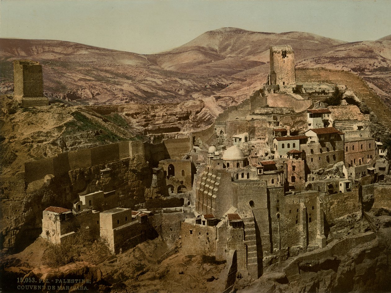 Mar Saba修道院，1880-1900（photochrom） 作者 瑞士摄影师