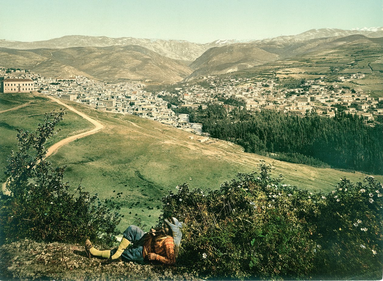 Zahleh，Anti-Lebanon，c.1880-1900（photochrom） 作者 瑞士摄影师