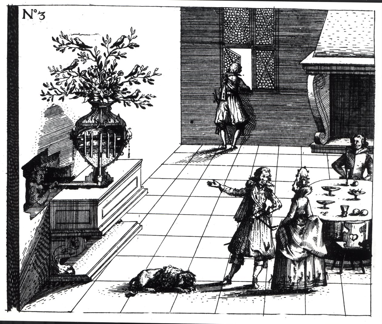 鸟歌音乐树，发表于1670年 作者 瑞士学校