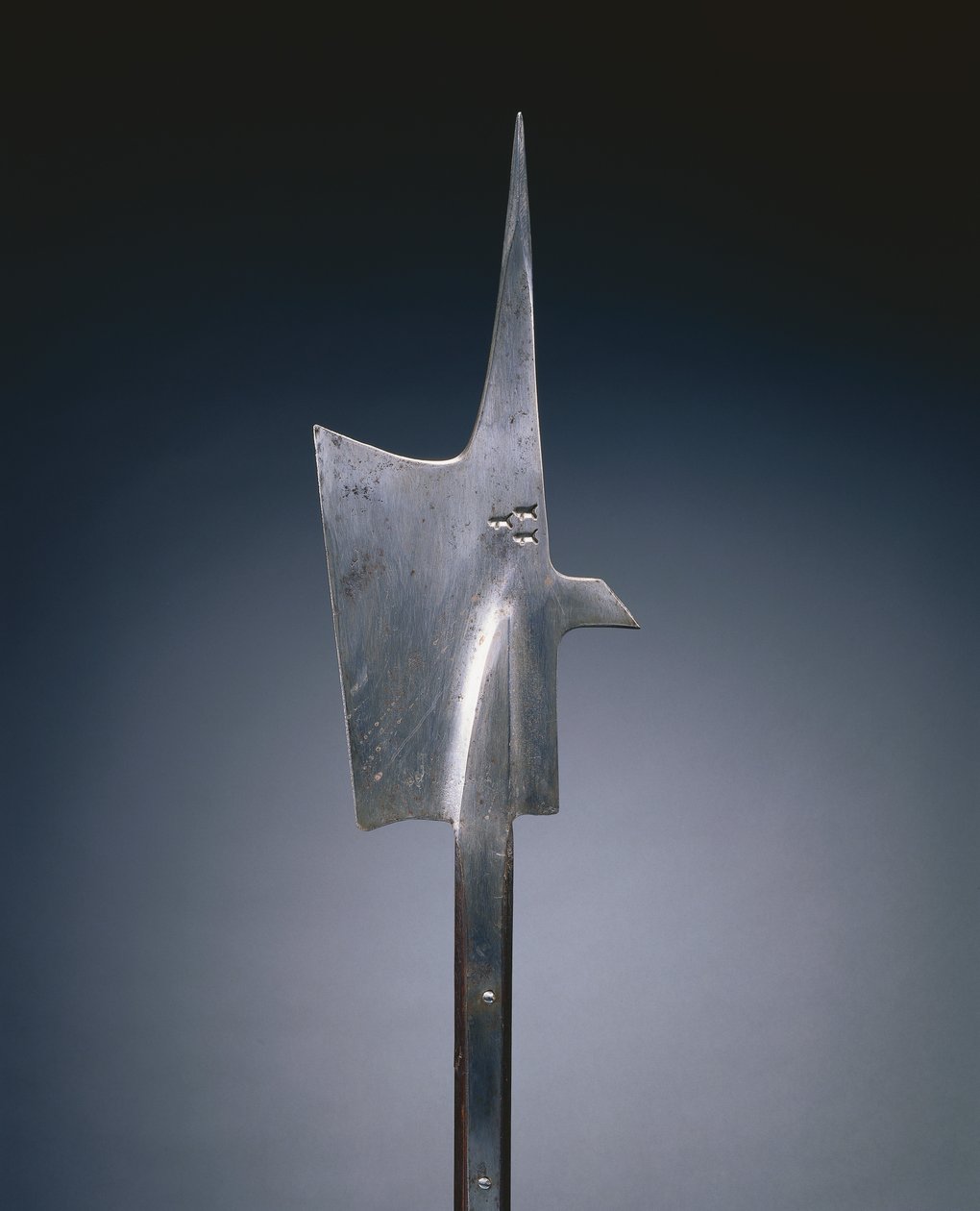 Halberd，c.1480-1500（钢和木头） 作者 瑞士学校