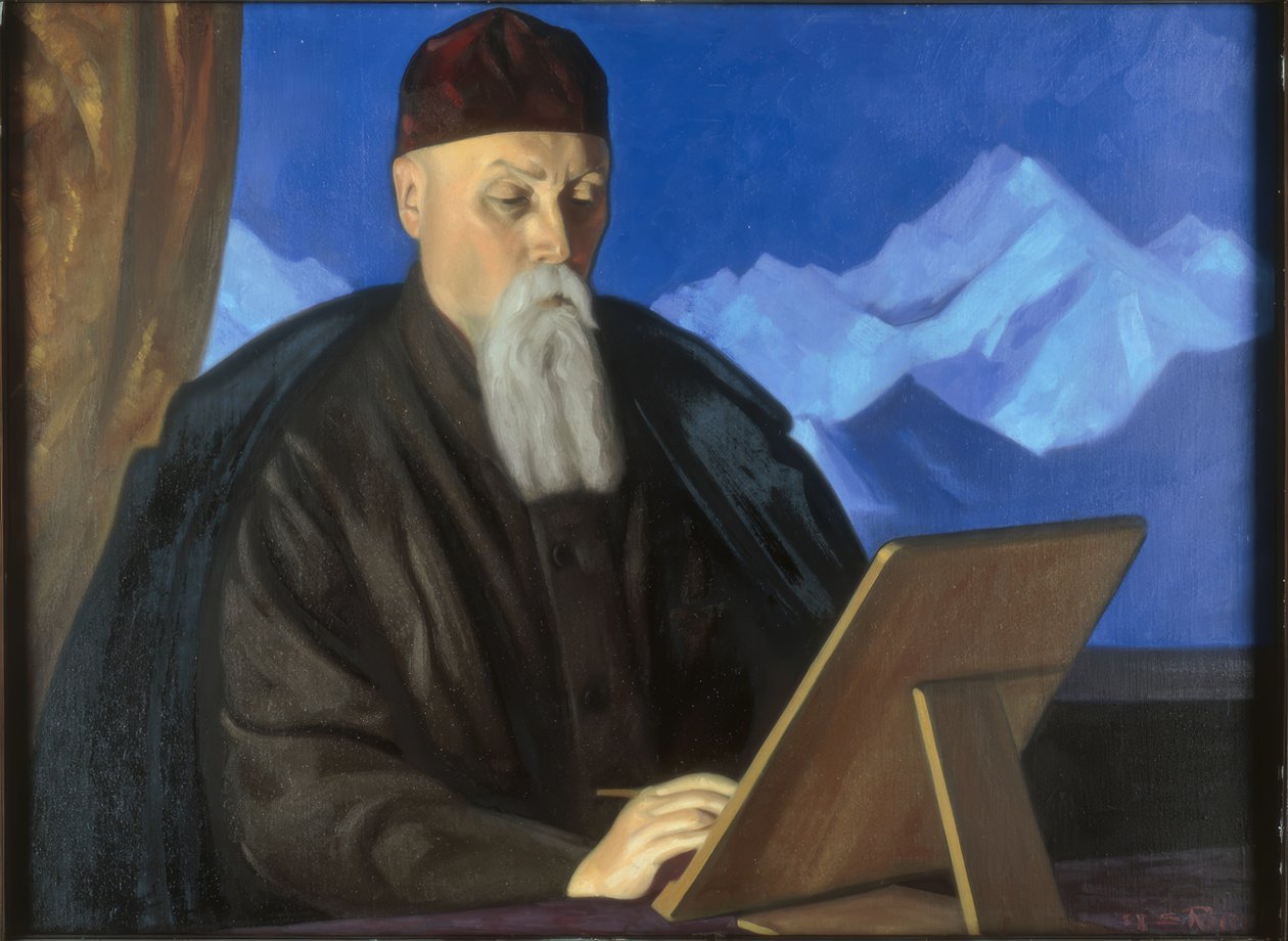 画家尼古拉斯·罗里奇的肖像 作者 斯维亚托斯拉夫（Svyatoslav Nikolayevich Roerich）