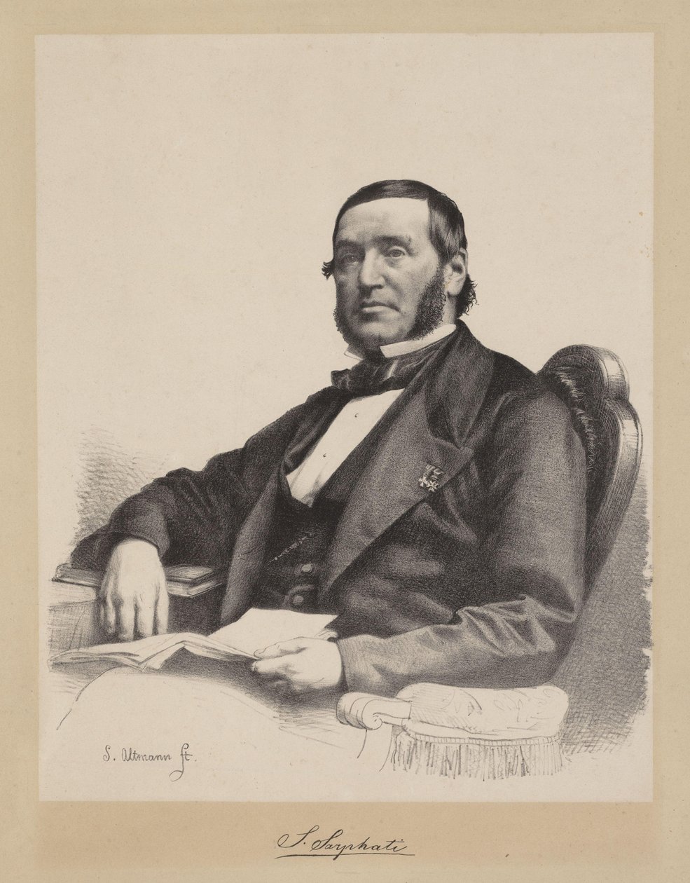 Samuel Sarphati（1813-1866），医生和城市规划师 作者 西布兰德·阿特曼（Sybrand Altmann）
