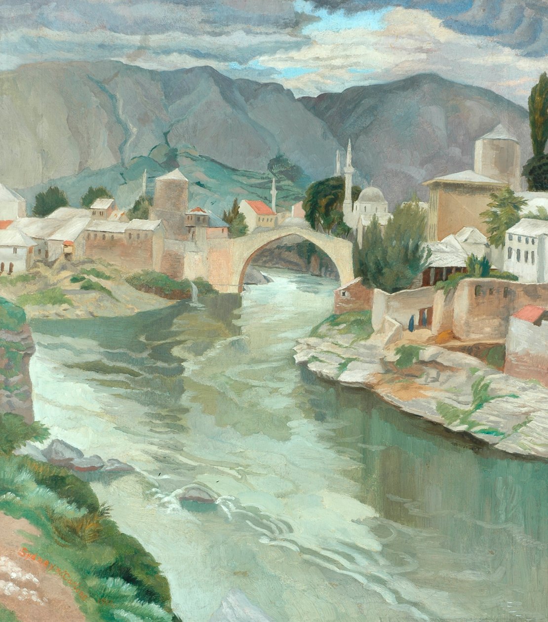 莫斯塔尔，黑塞哥维那，1922年 作者 悉尼卡琳