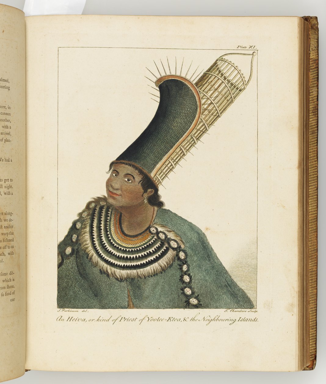从一艘航行到南海的杂志的插图：在他的Majestys船上，奋进号，1794（手工彩色雕刻） 作者 雪梨