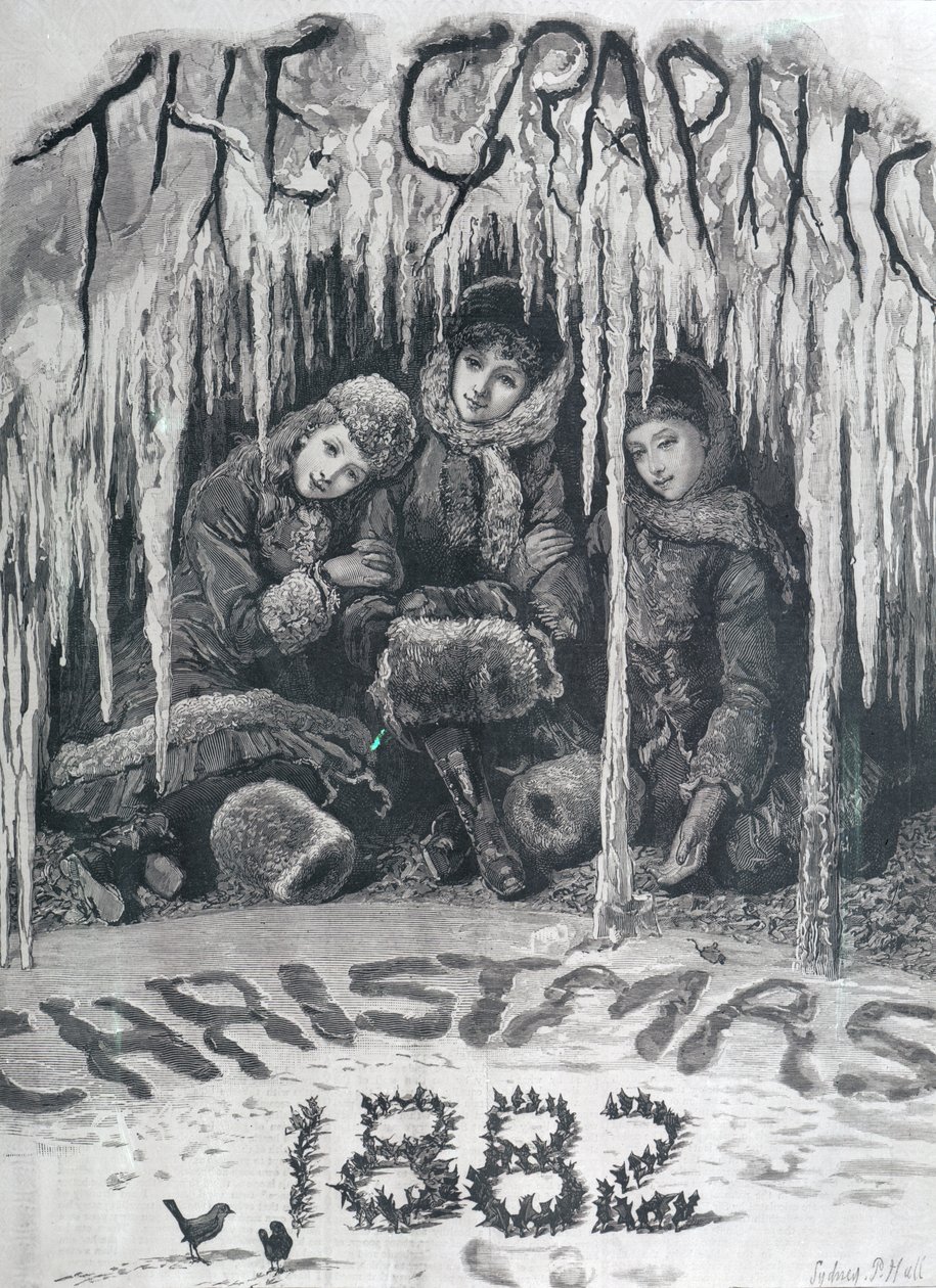 &39;The Graphic&39;的封面，1882年圣诞节 作者 悉尼先验厅