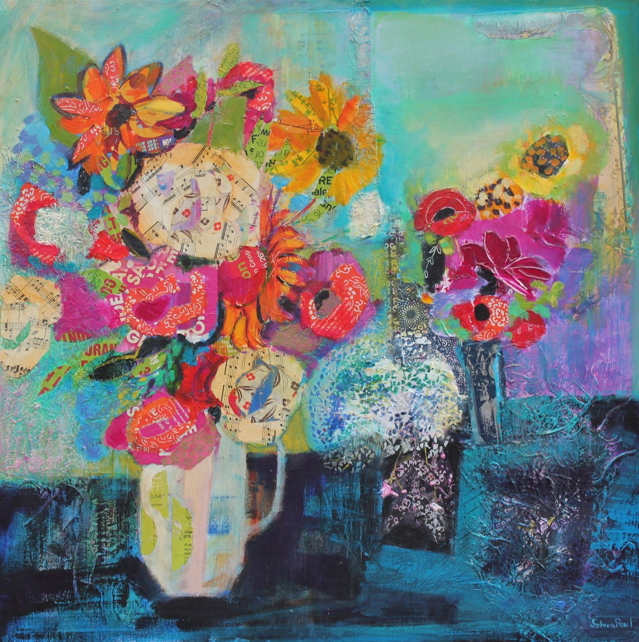 给我带来阳光2013年的亚克力纸拼贴画 作者 西尔维娅·保罗