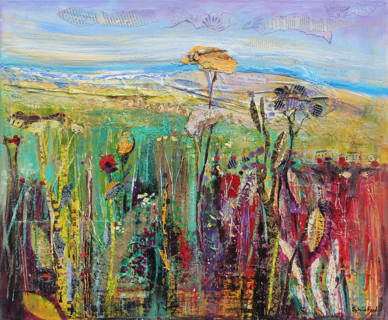 Wild and Free 2013，acrylicpaper拼贴画 作者 西尔维娅·保罗