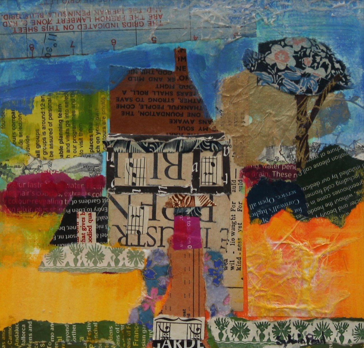 Holiday Home 2013，acrylicpaper拼贴画 作者 西尔维娅·保罗