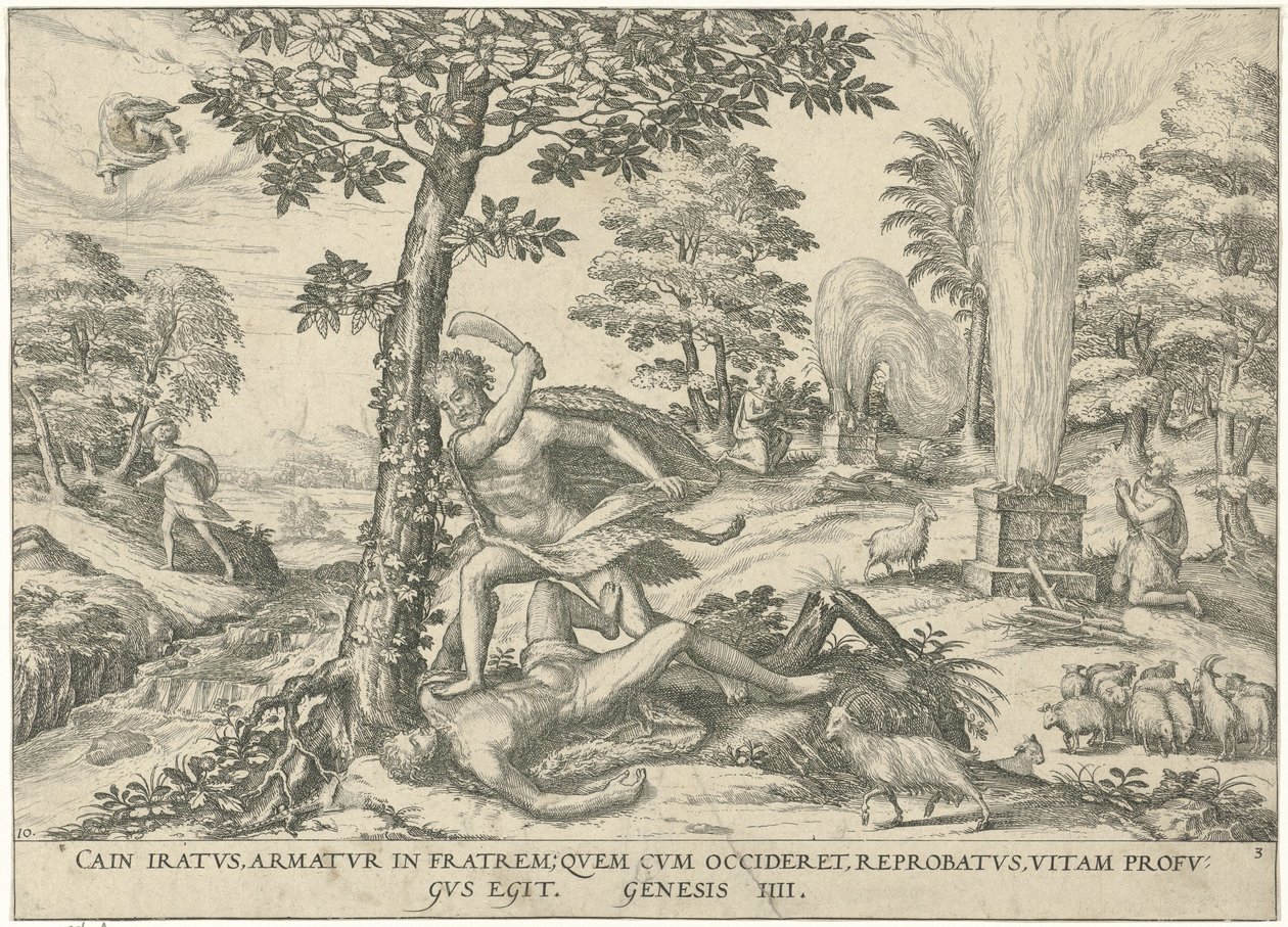 凯恩与阿贝尔
Figurae et imagines bibliorum（丛书名） 作者 Symon Novelanus（归属于）