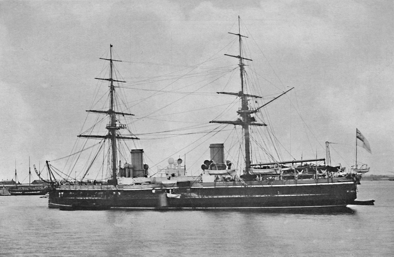 HMS Inflexible in 1880，c1880，1904 作者 西蒙兹公司