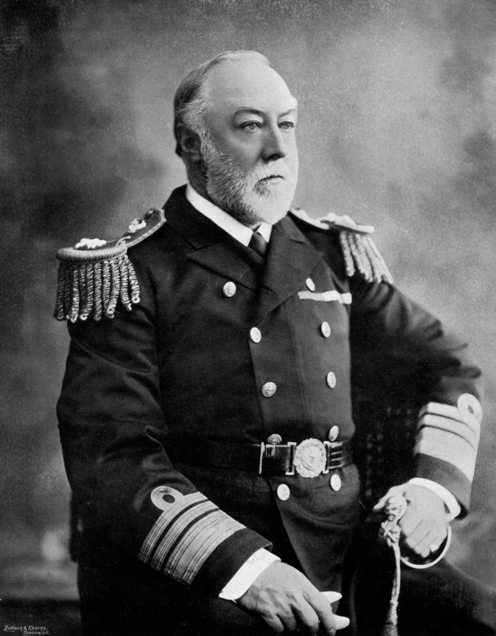 1896年，英国海军上将亨利·费尔法克斯（Henry Fairfax）海军上将爵士。 作者 西蒙兹公司