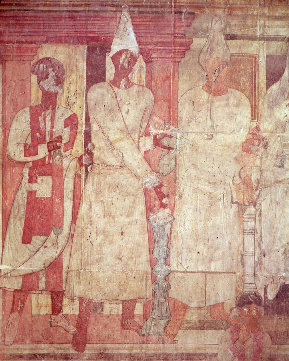 Conon和他的家人，从Bel of Temple，Dura Europos（壁画）牺牲的场景 作者 叙利亚语