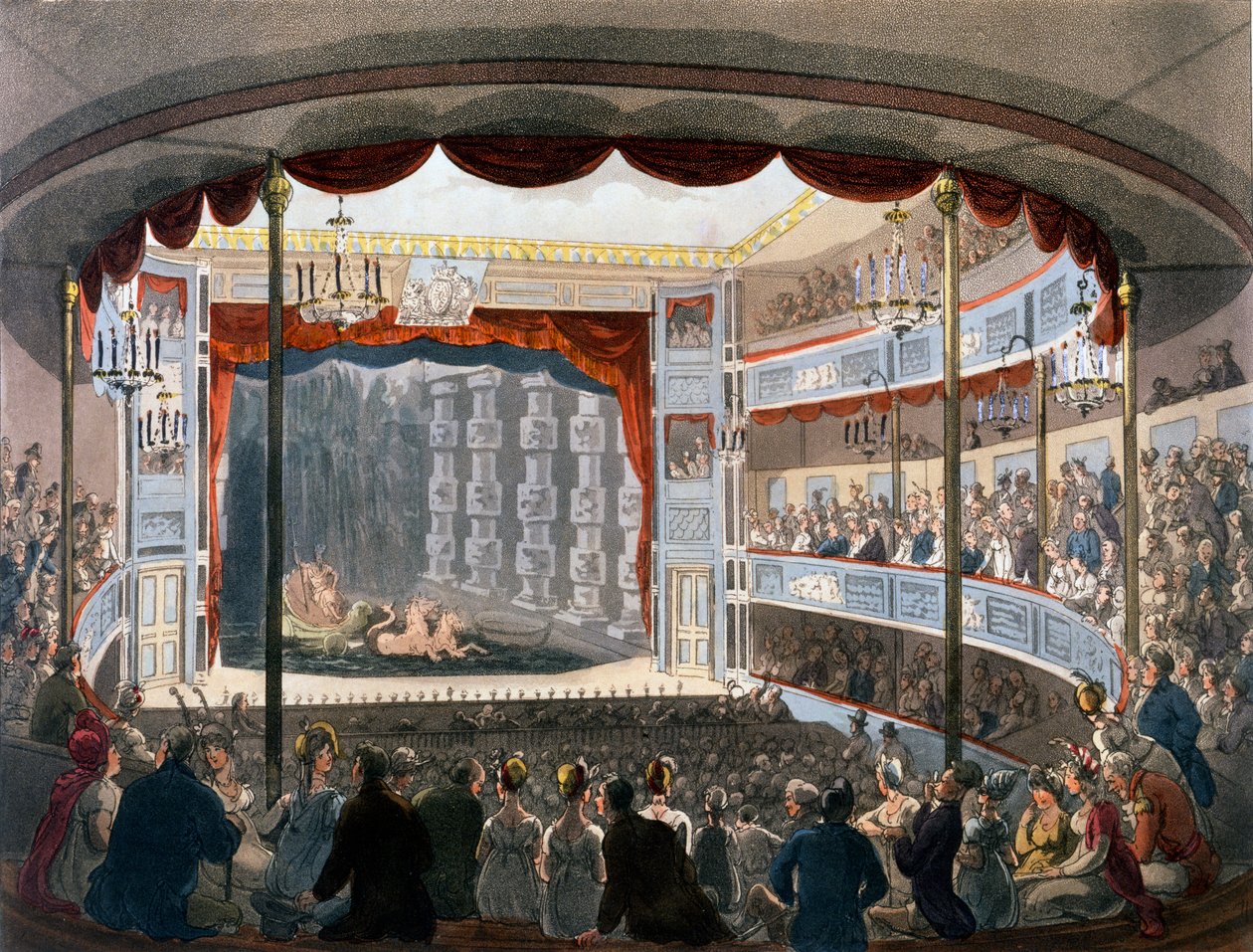 Sadler Wells，来自阿克曼的“艺术知识库”，1809年 作者 普金和罗兰森