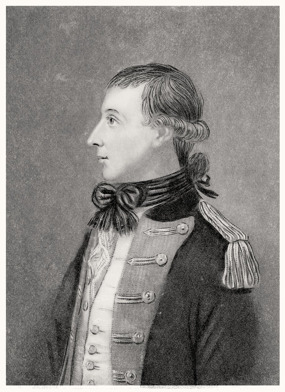 Theobald Wolfe Tone（1763-98），来自他的志愿者制服中代表他的原始肖像 作者 TW霍芬