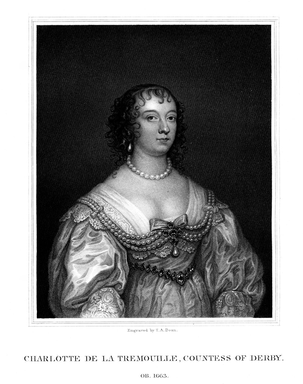 夏洛特·斯坦利（Charlotte Stanley），德比伯爵夫人（Countess of Derby），1825年。 作者 TA院长