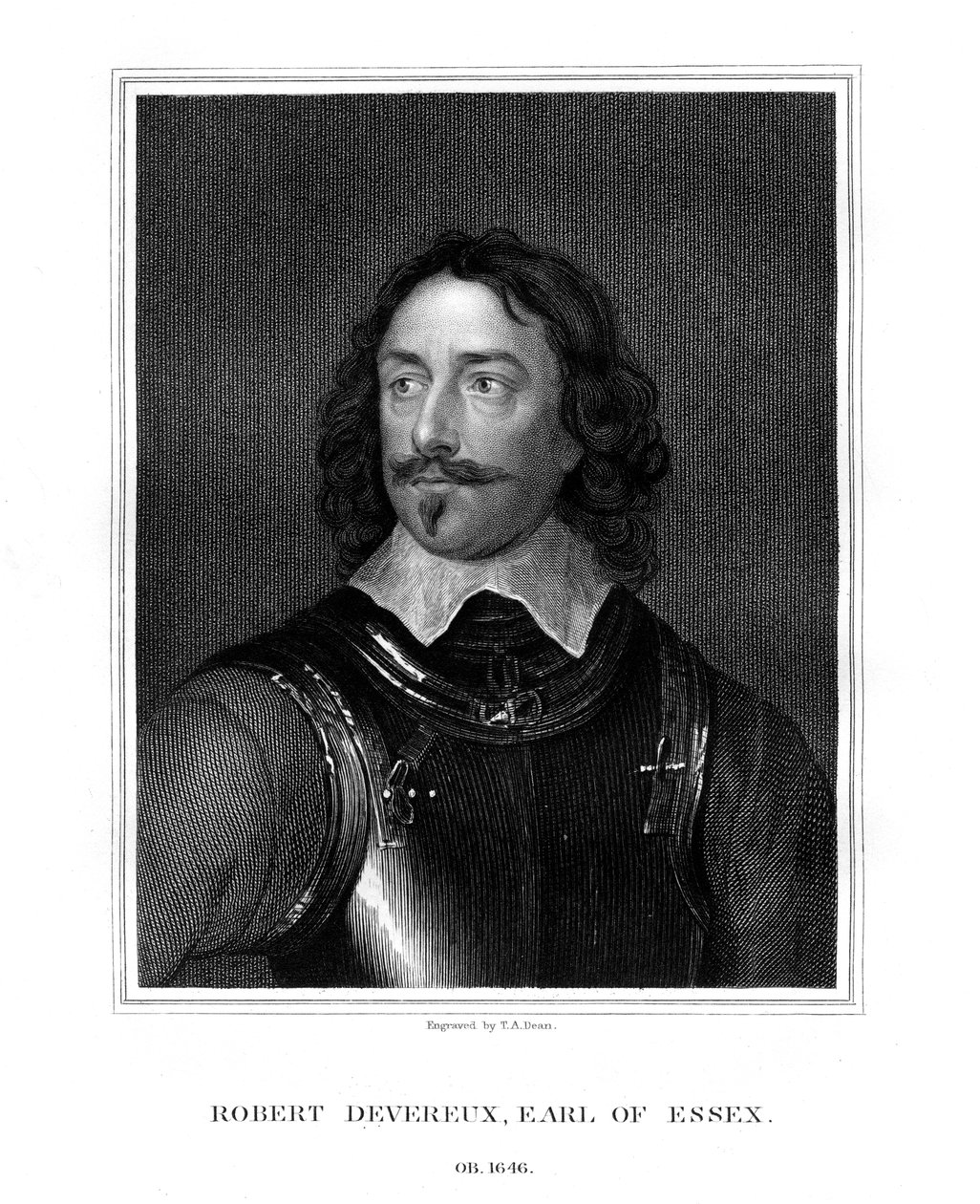 罗伯特·德沃罗（Robert Devereux），埃塞克斯（Essex）的第三伯爵，1827年。 作者 TA院长