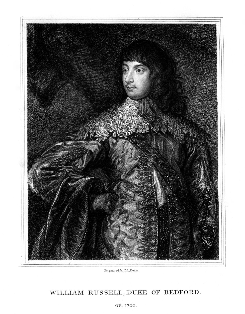 威廉·罗素（William Russell），英国士兵贝德福德（Bedford）第一公爵，1825年。 作者 TA院长