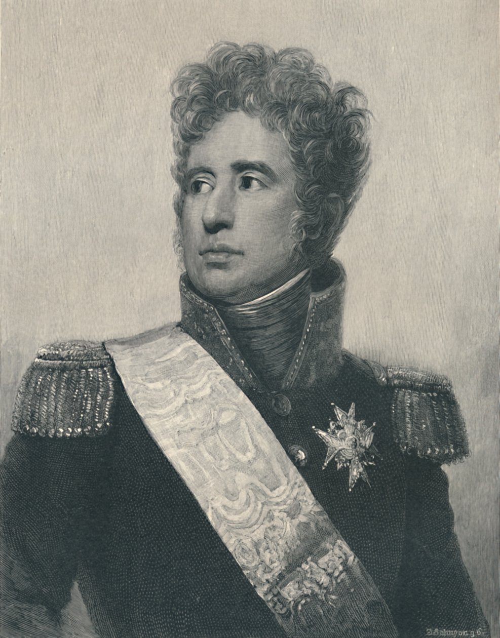 雅克·亚历山大·伯纳德·劳（Jacques-Alexandre-Bernard Law），劳里斯顿侯爵，1896年，1816年 作者 约翰逊