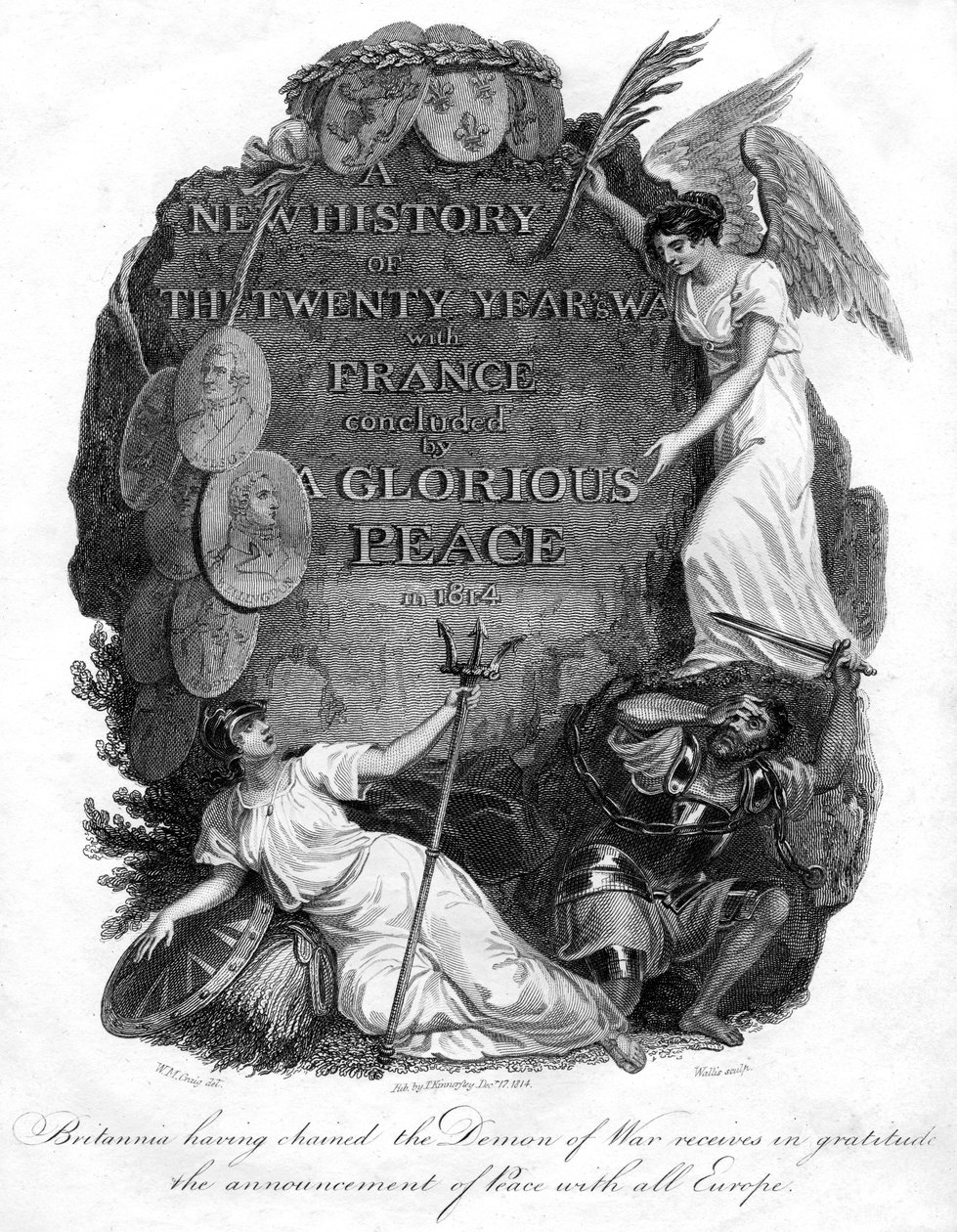 不列颠尼亚束缚了战争恶魔，1816年。 作者 瓦利斯