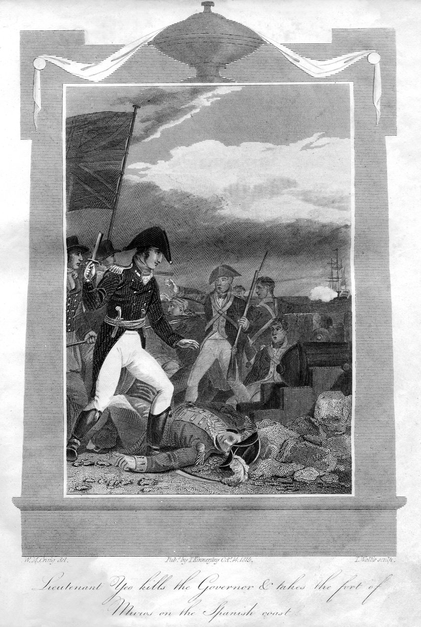 杨中尉在1816年杀死西班牙省长并占领了穆罗斯（Muros）堡垒 作者 瓦利斯