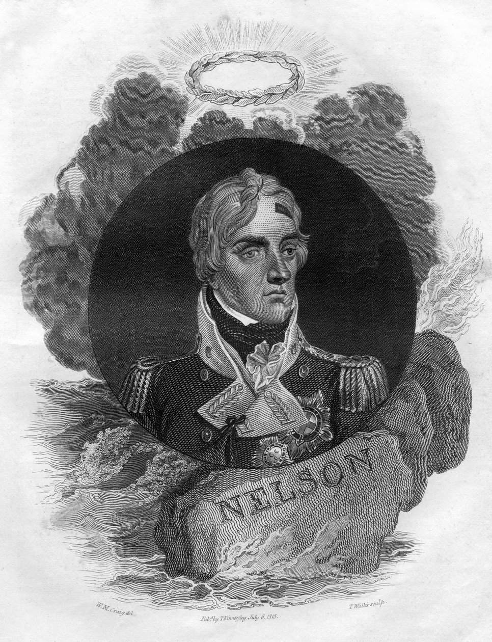 英国海军司令霍拉肖·纳尔逊勋爵，1816年。 作者 瓦利斯