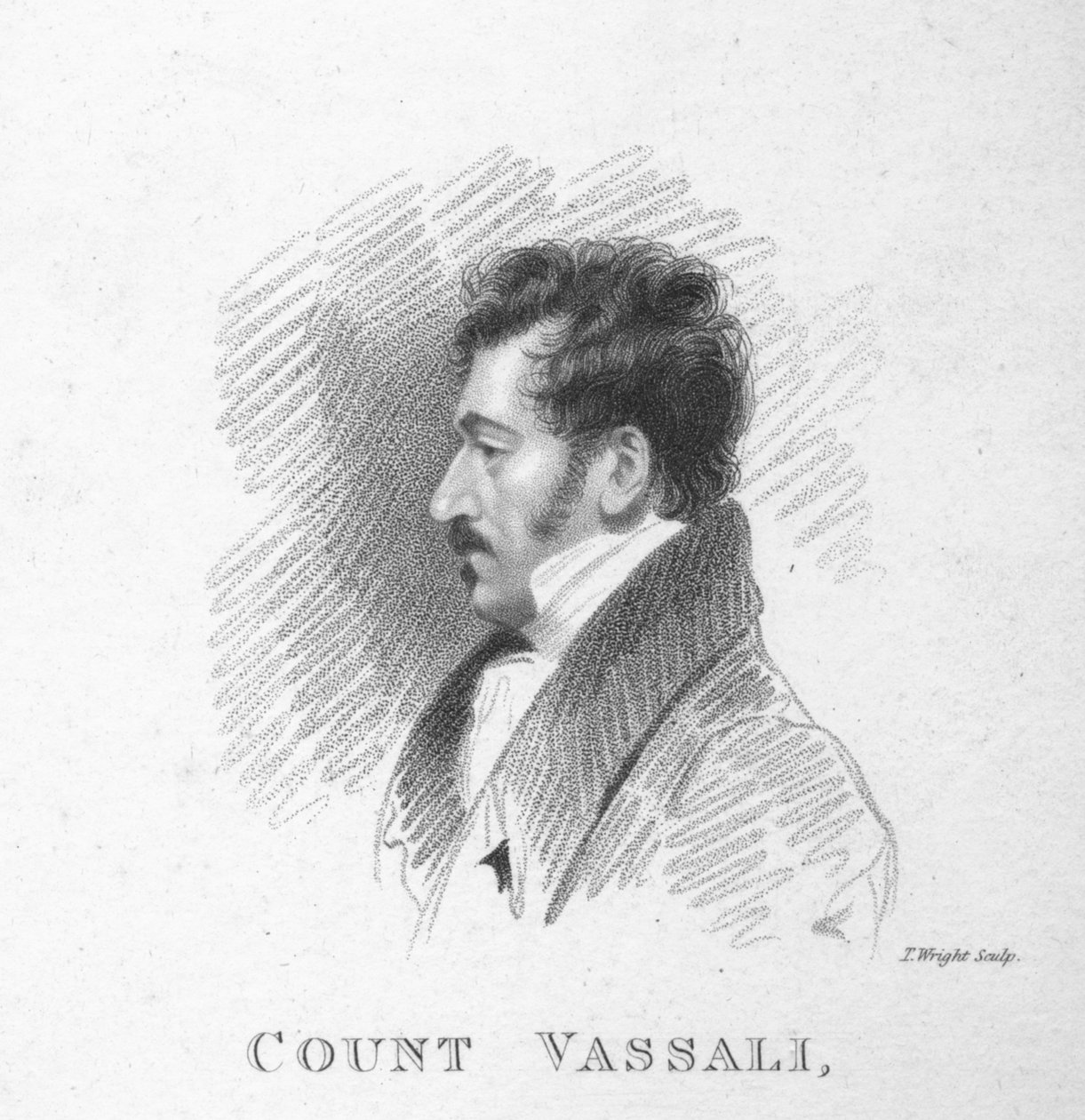 瓦萨里伯爵（Count Vassali），由A. Wivell在上议院中绘制，1820年。 作者 赖特